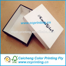Customized lid and tray rigid paper baby shoe box
